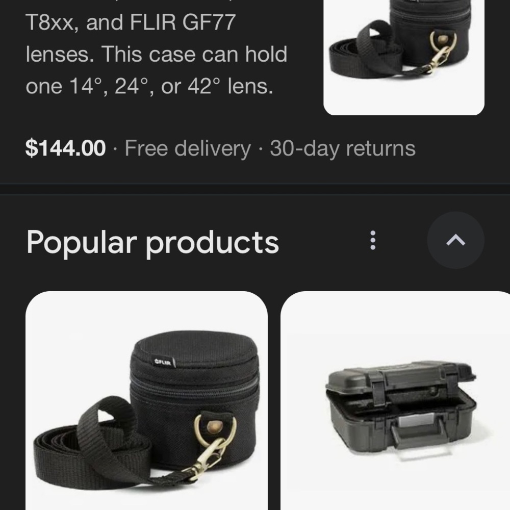 Compact Black Lens Case with Adjustable Strap